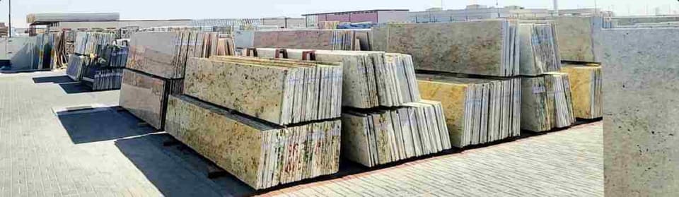 Stacked stone slabs