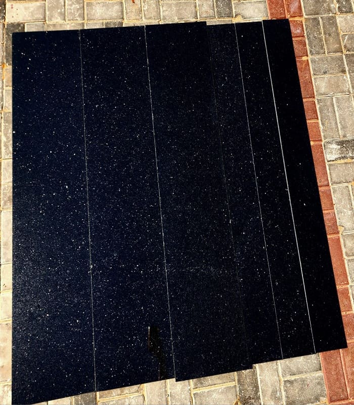 Black Galaxy Granite Steps · 30 mm — Stones Forever