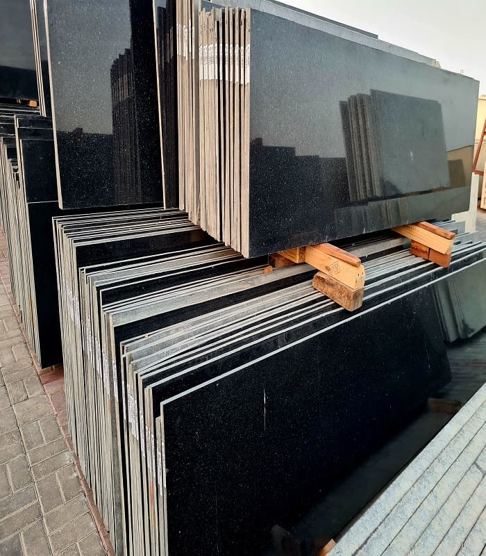 Black Galaxy Granite Cutter slabs · 20 mm — Stones Forever