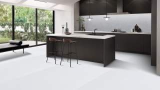 Visualisation of Carrara Quartz OG in a kitchen