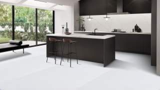 Visualisation of Carrara Quartz RM in a kitchen
