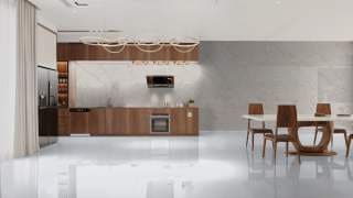 Visualisation of Carrara Quartz RM in a kitchen and dining area