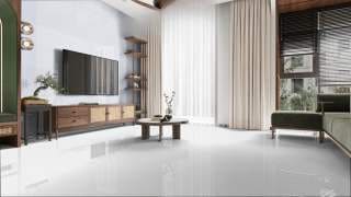 Visualisation of Carrara Quartz TW in a living room