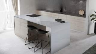 Visualisation of Carrara Quartz TW in a kitchen island