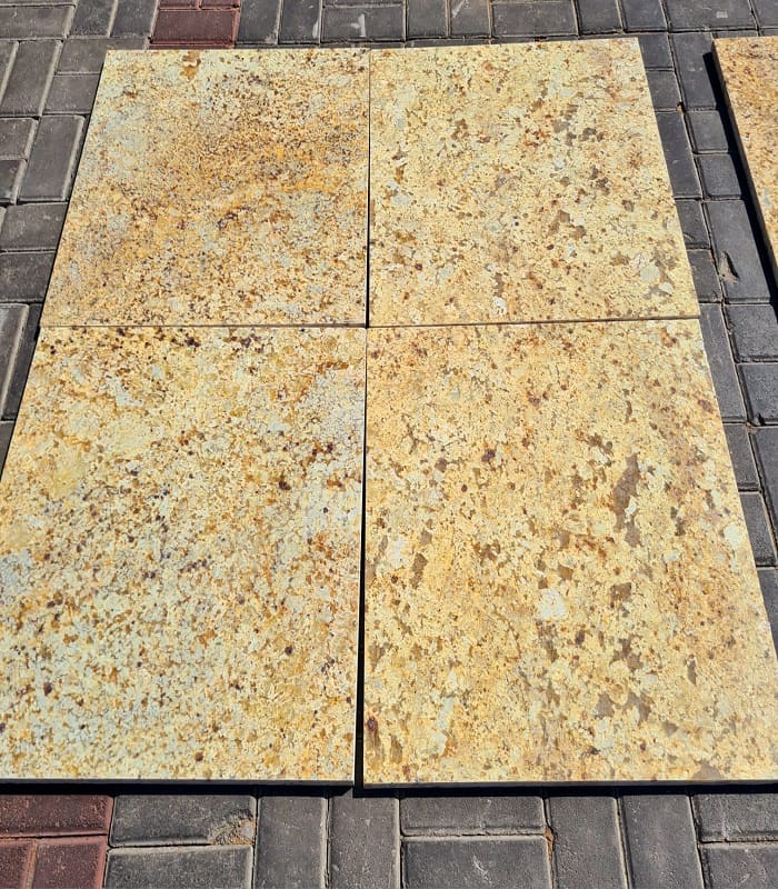 Colonial Gold Granite Tiles · 60 × 60 cm · 20 mm — Stones Forever