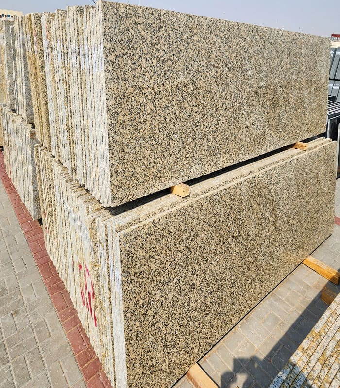 Crystal Yellow Granite Cutter slabs · 30 mm — Stones Forever