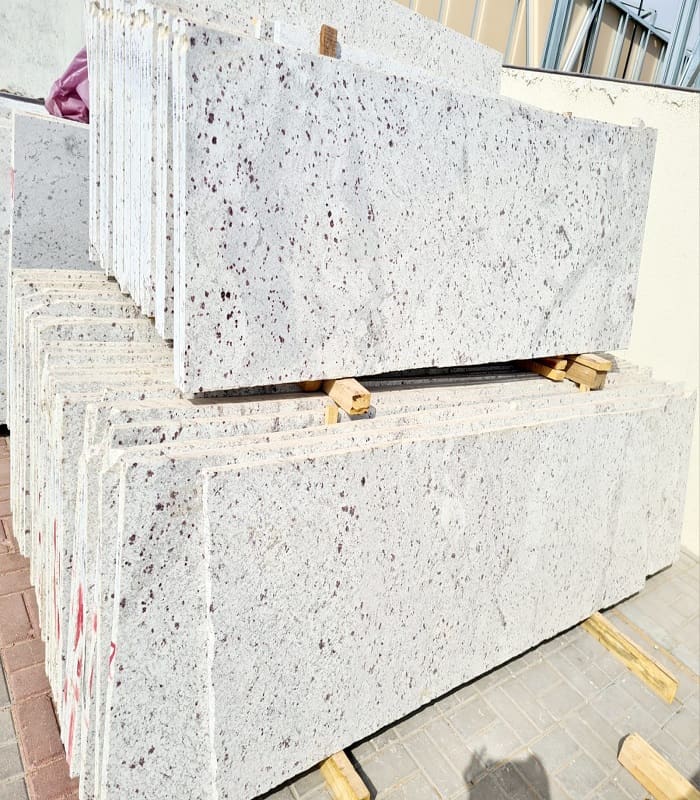 Far East White Granite Cutter slabs · 30 mm — Stones Forever
