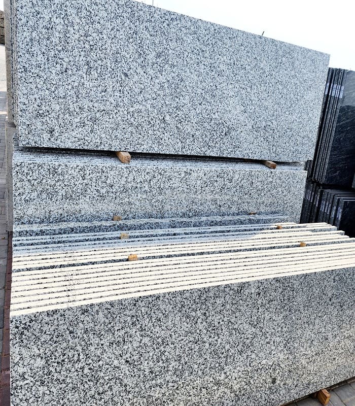 Platinum White Granite Cutter slabs · 30 mm — Stones Forever