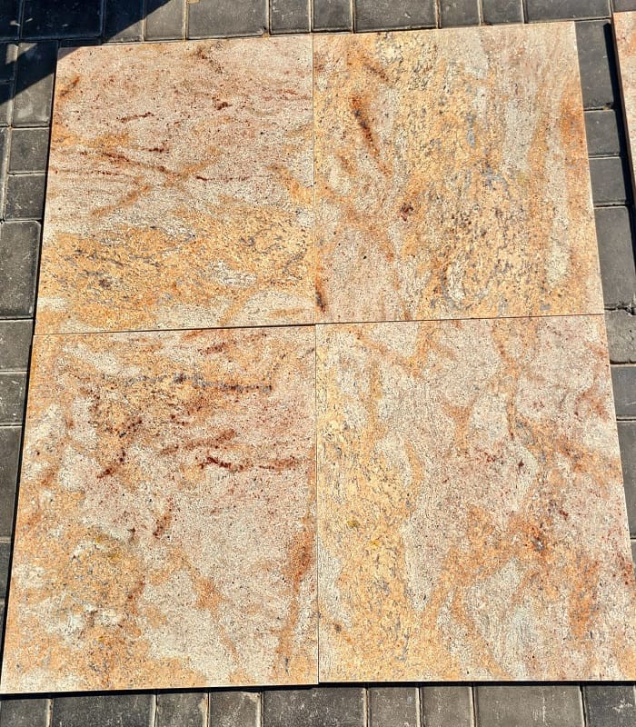 Shiva Gold Granite Tiles · 60 × 60 cm · 20 mm — Stones Forever
