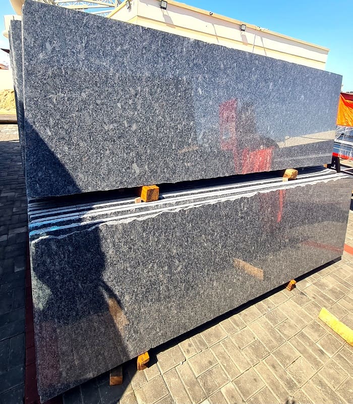 Steel Grey Granite Cutter slabs · 30 mm — Stones Forever