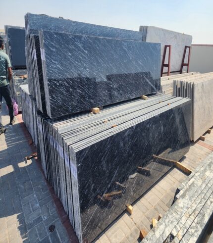 Black Marquina slabs